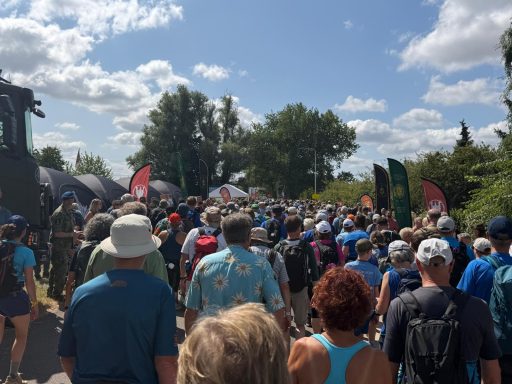 Drukte op de route